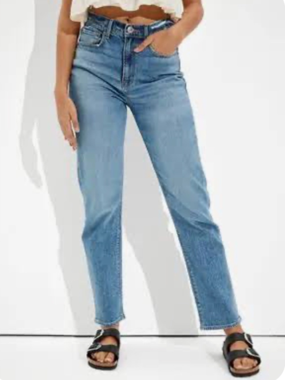 American Eagle Highest Rise 90s Boyfriend Women’s 8 Short Light Blue Jeans